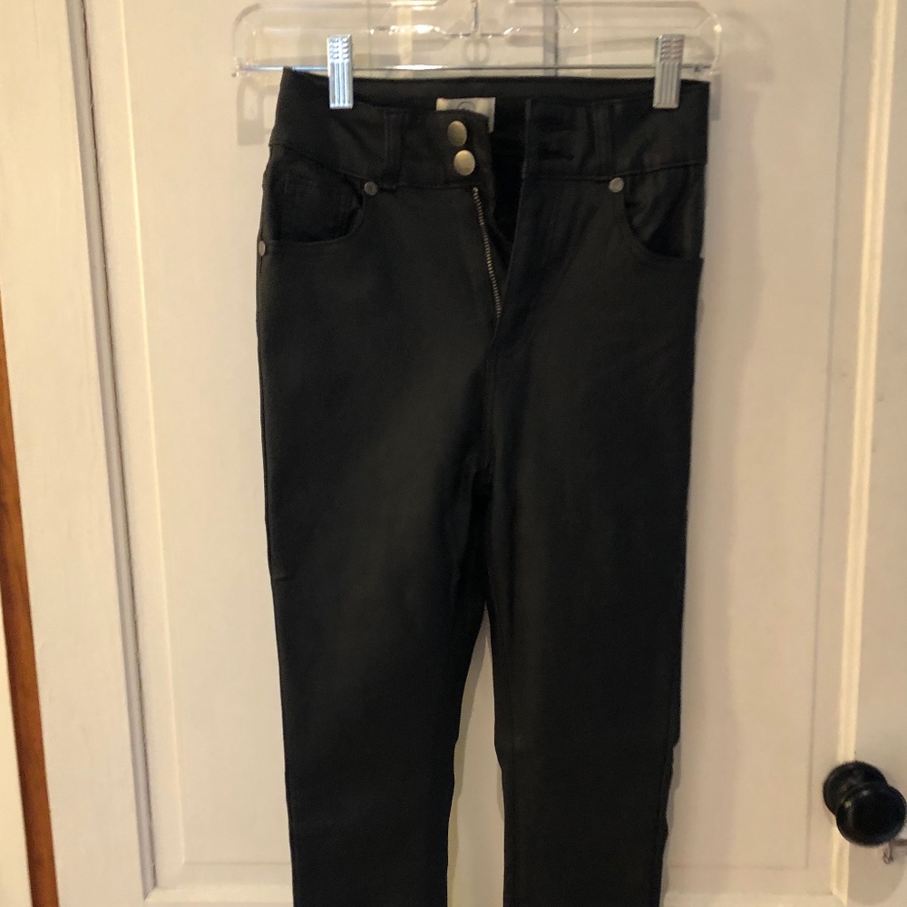 Women's waxed cotton skinny jeans